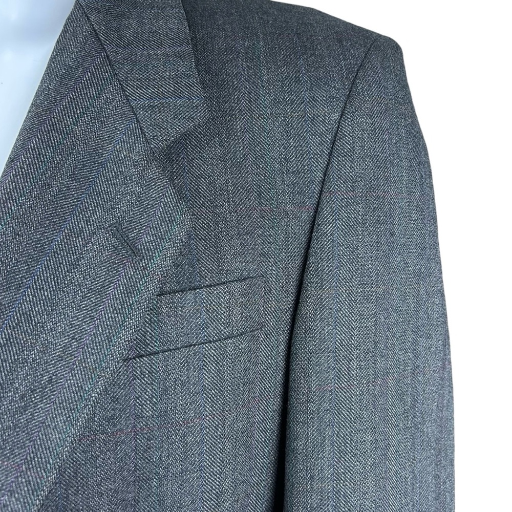 Givenchy Mens Herringbone Wool Two Button Sport C… - image 7